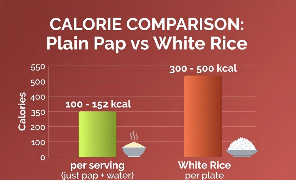 Pap vs rice calories