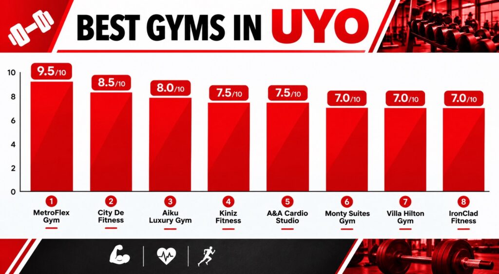 Best gyms in Uyo comparison